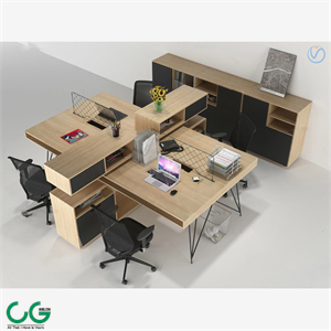 Modern solid wood card position office desk chair 3d model